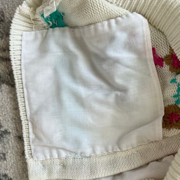 Vintage That's Me Puff Sleeve Folk Art Cardigan Medium Kidcore Cottagecore - Picture 8 of 11